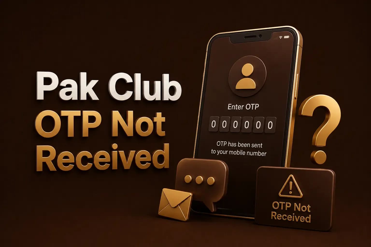 Pak Club OTP verification screen while the code has not arrived