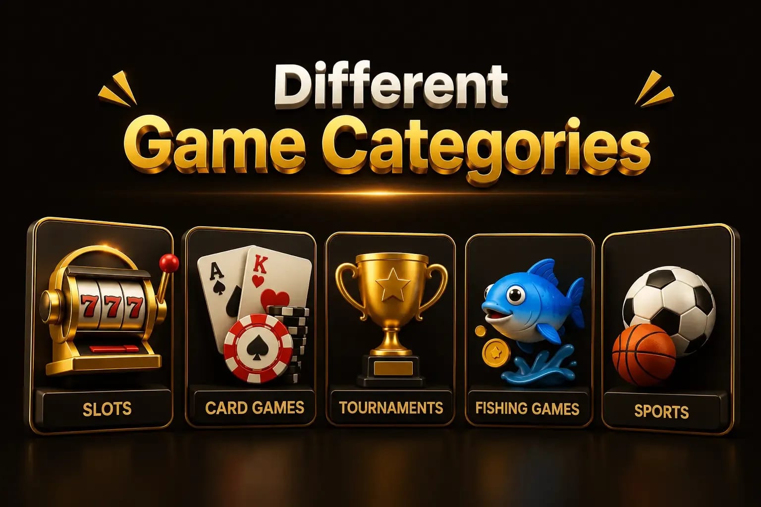 Game categories Pak Club game category tiles arranged across the lobby screen