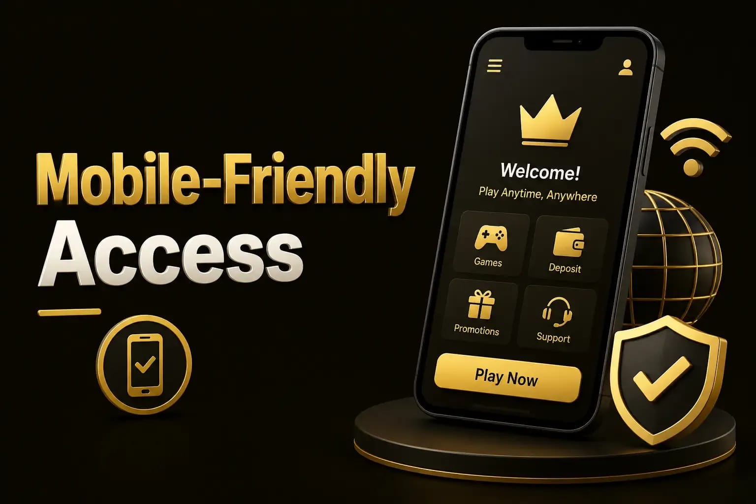 Mobile-friendly access Pak Club interface shown on an Android phone held in one hand